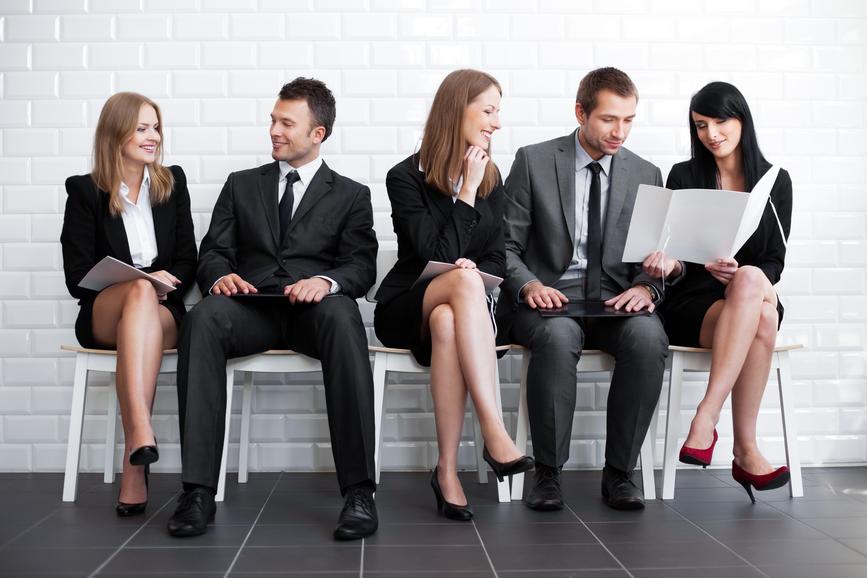 People waiting for job interview